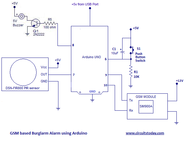 Schema electrique alarme anti intrusion