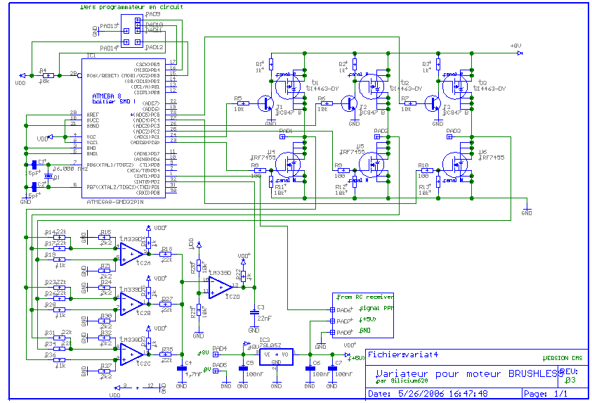 Schema moteur electrique brushless