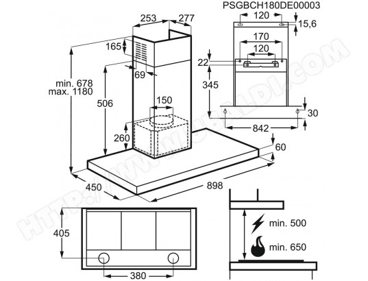 Schema electrique hotte aspirante electrolux