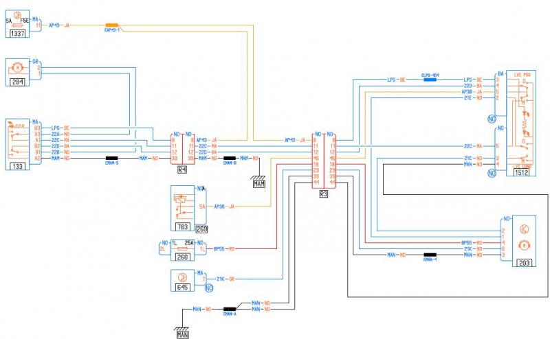 Schema electrique leve vitre renault megane 2