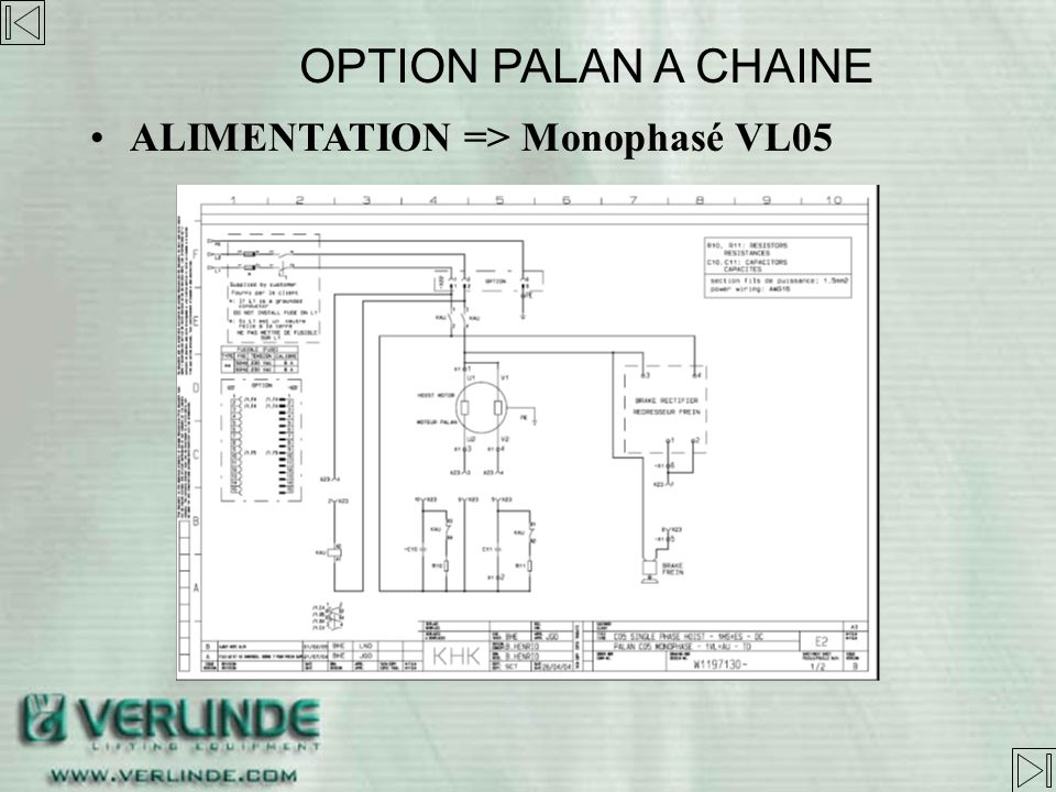 Schema palan electrique