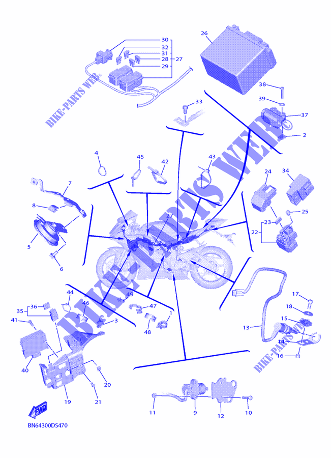 Schema faisceau electrique yamaha r6