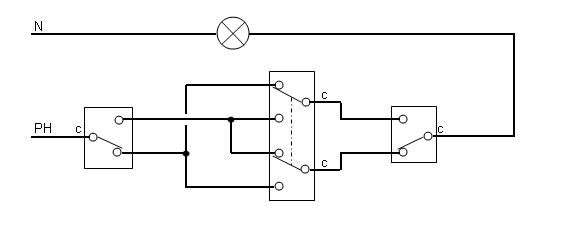 Schéma électrique 3 interrupteurs