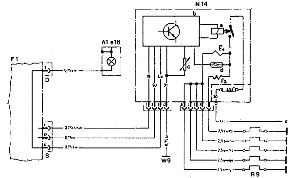 Schema electrique boitier prechauffage nagares