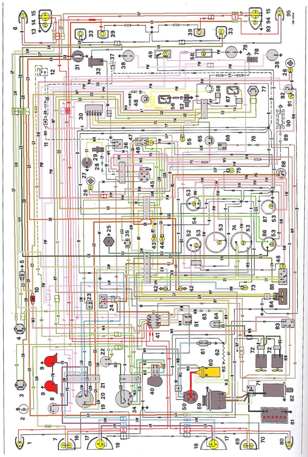 Schema electrique mgb 1979