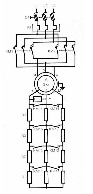 Schema electrique moteur rotor bobine