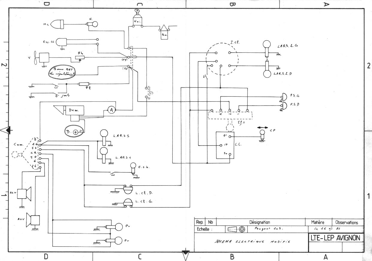 Schema electrique 403 peugeot
