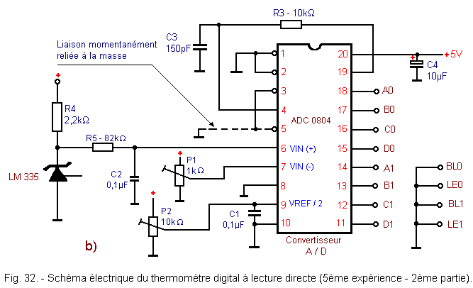 Schéma électrique thermocouple