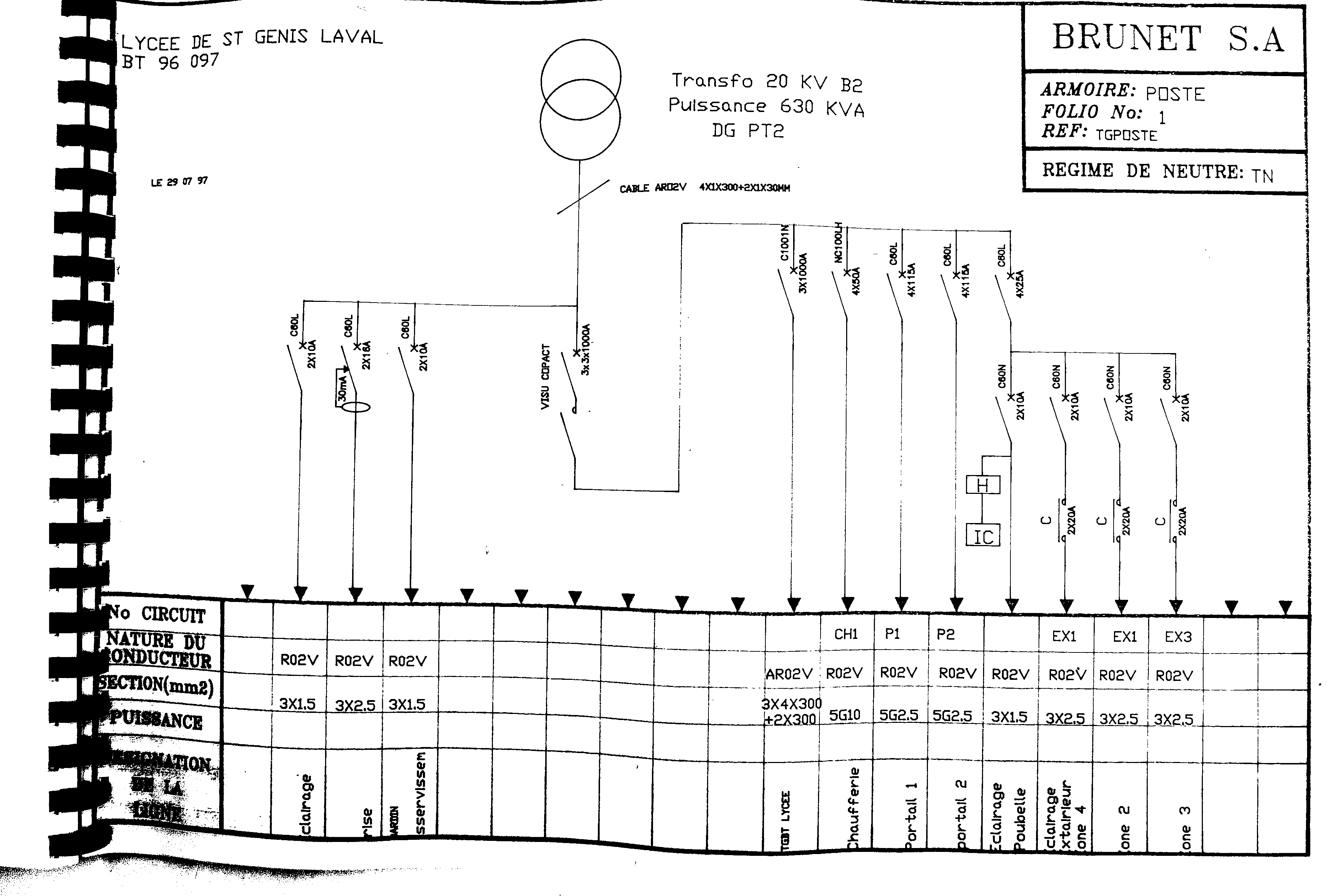 Schema electrique tension