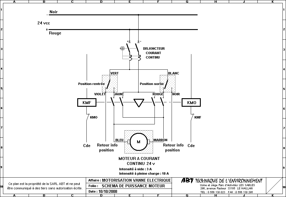 Verin electrique schema