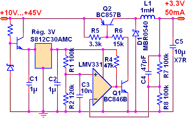 Schéma électrique alimentation à découpage