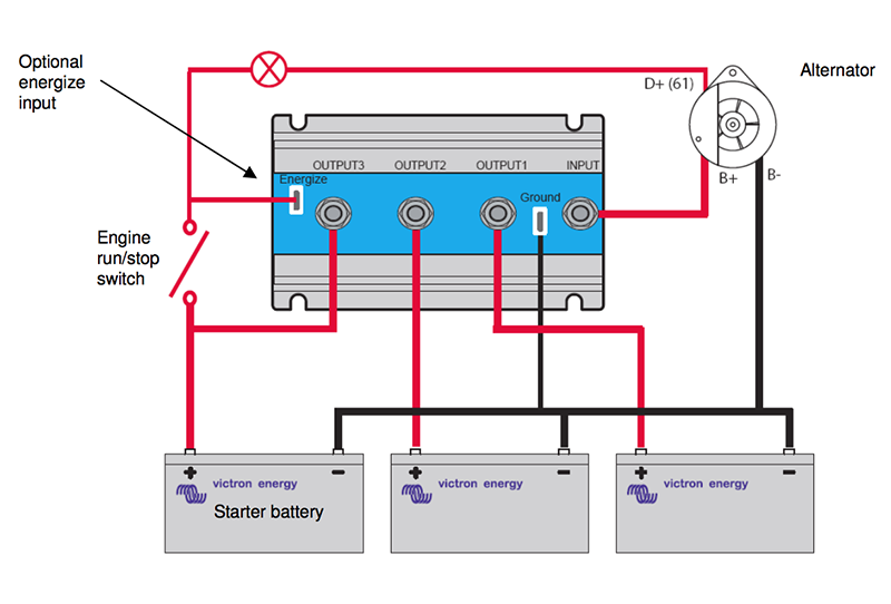 Schema electrique coupe batterie bateau