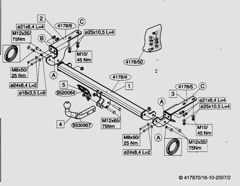 Schema electrique attelage 206