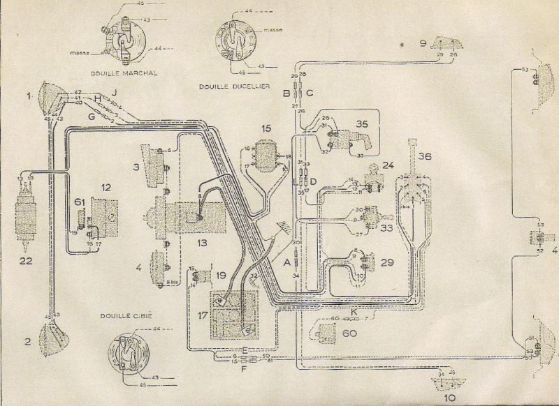 Schema faisceau electrique 2cv