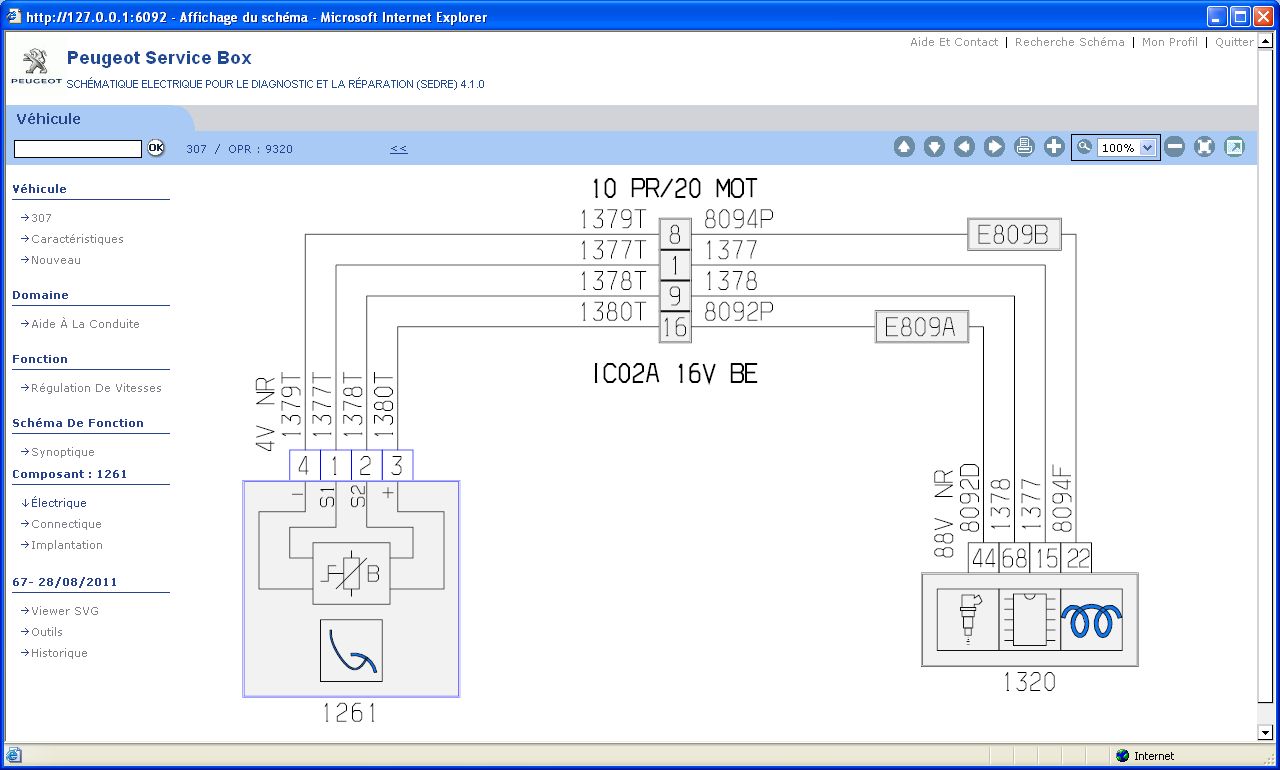 Schema electrique siege chauffant 407