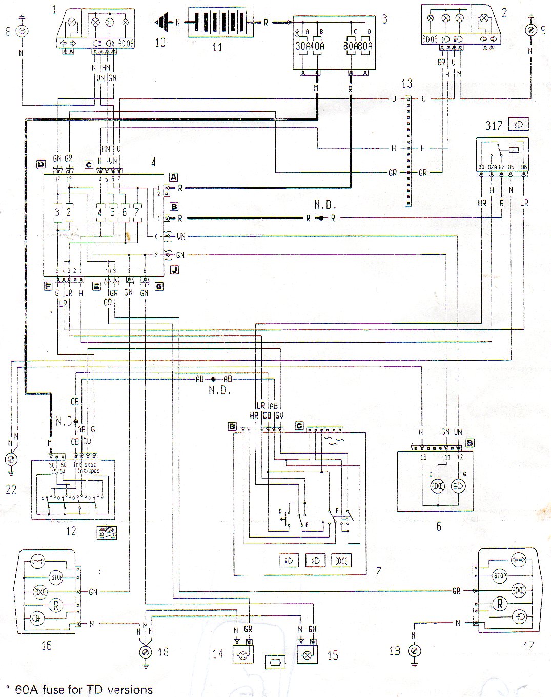 Schema electrique comodo
