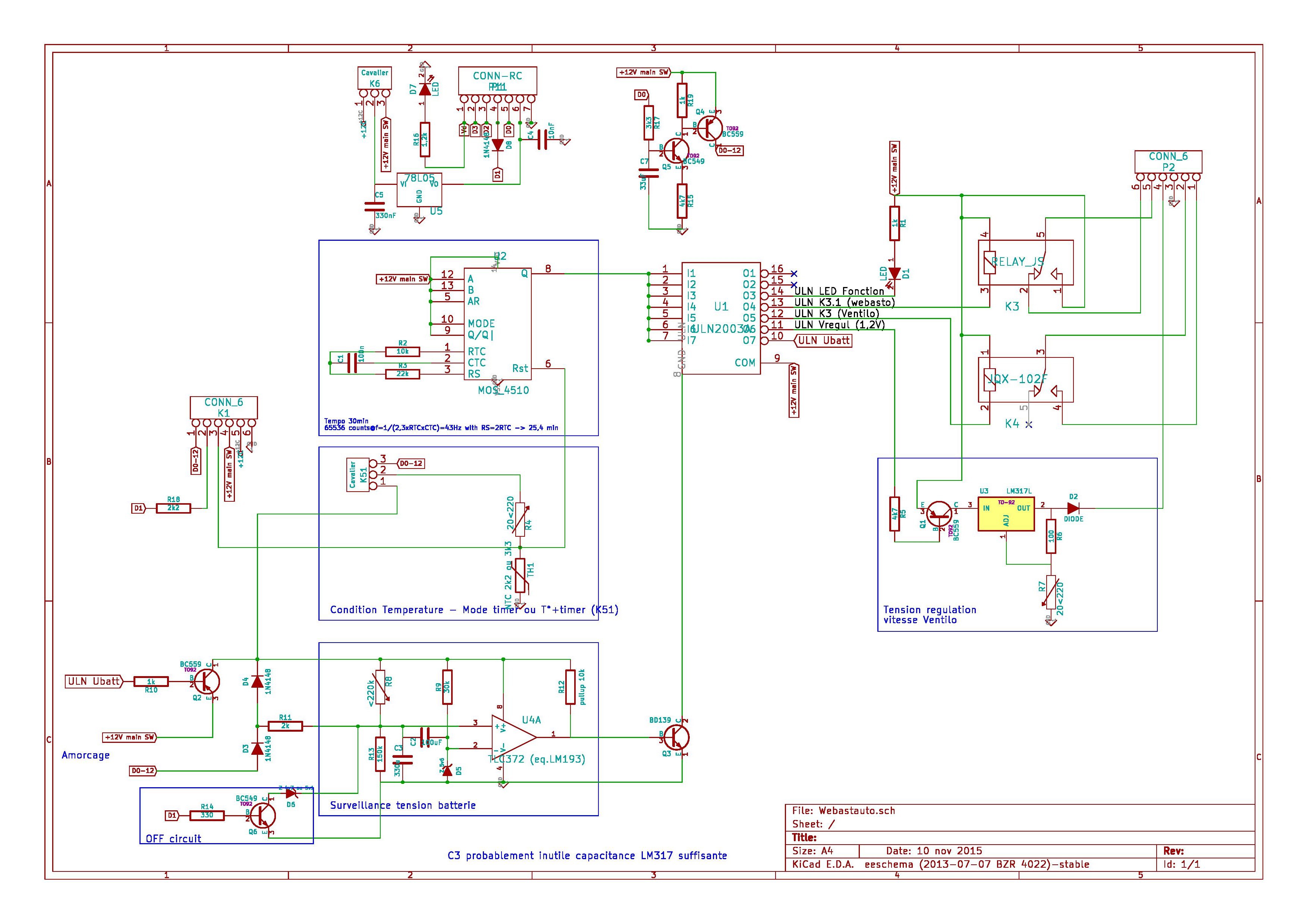Schema electrique chauffage webasto