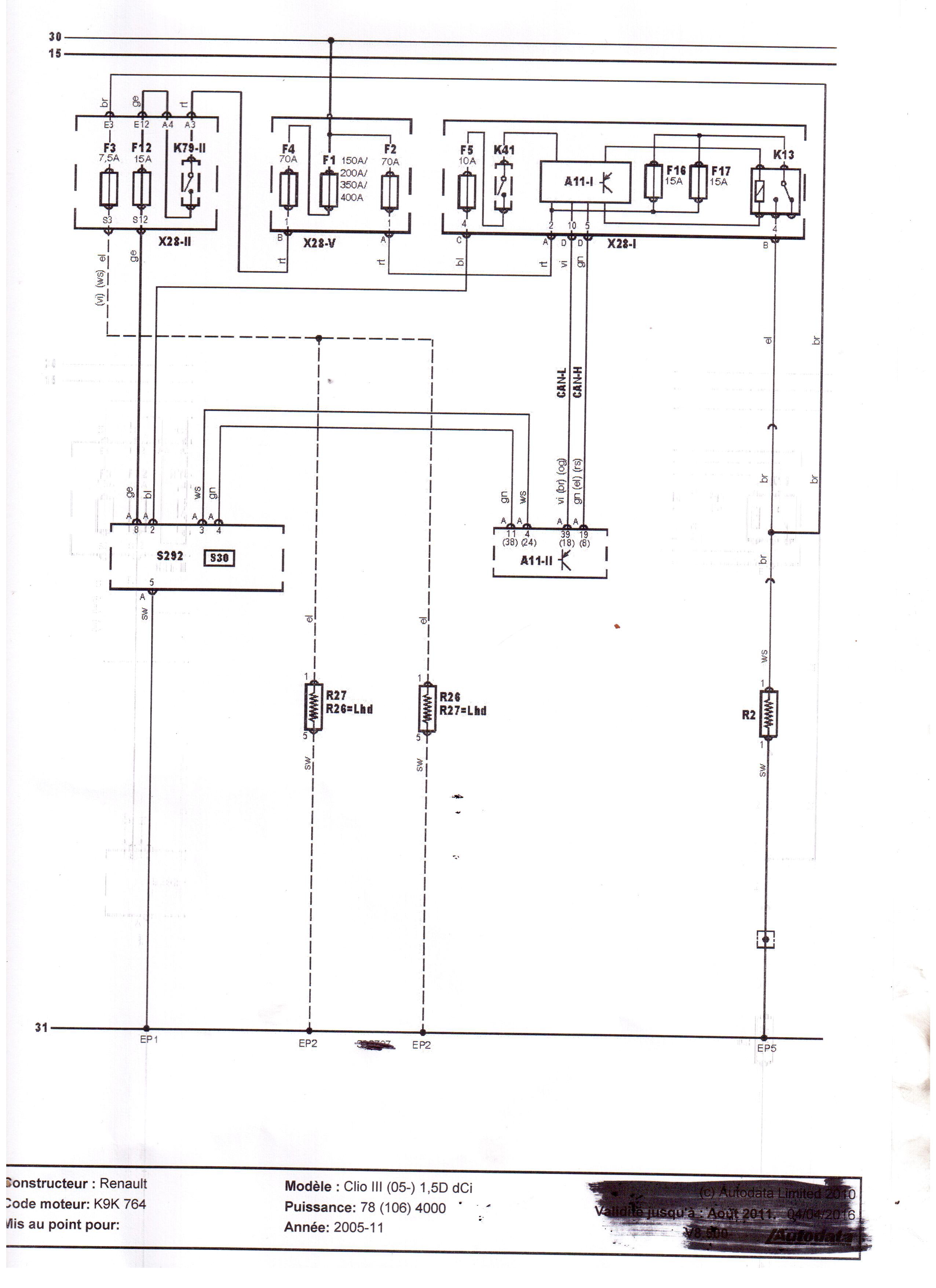 Schema electrique clio 3 dci