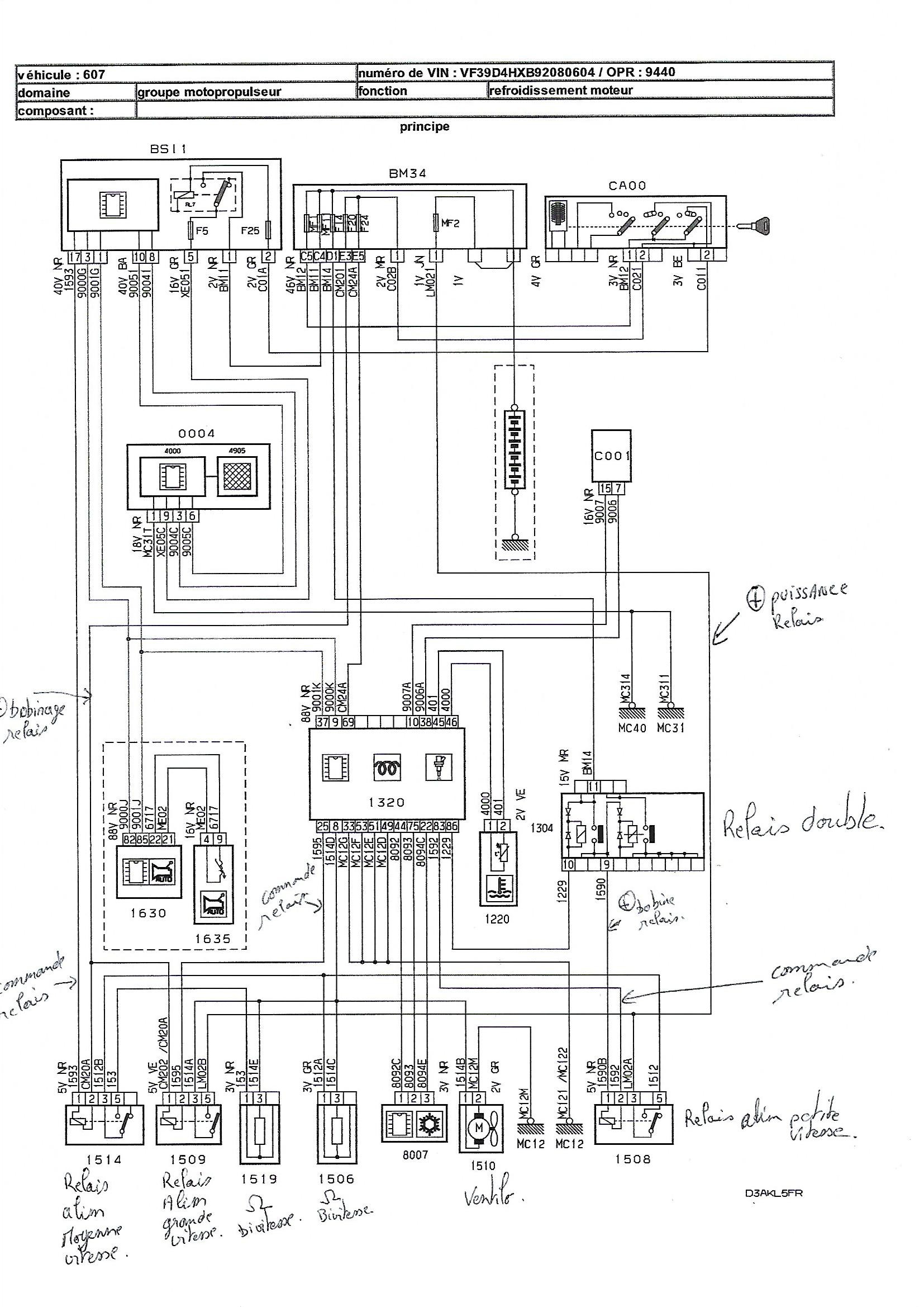 Schema electrique 607
