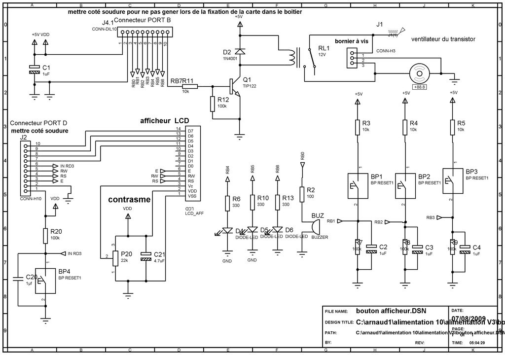 Schema electrique de micro onde
