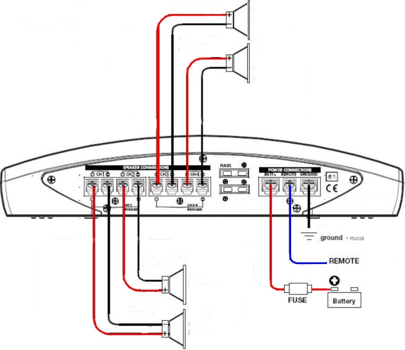 Schema electrique ampli voiture