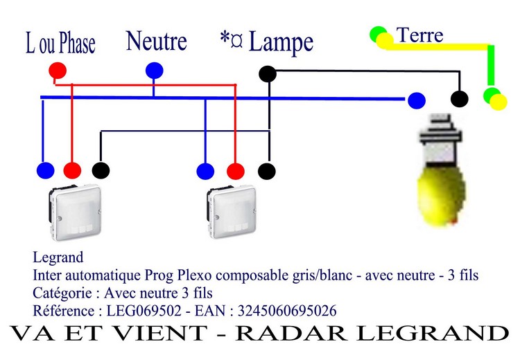 Schema branchement electrique detecteur mouvement