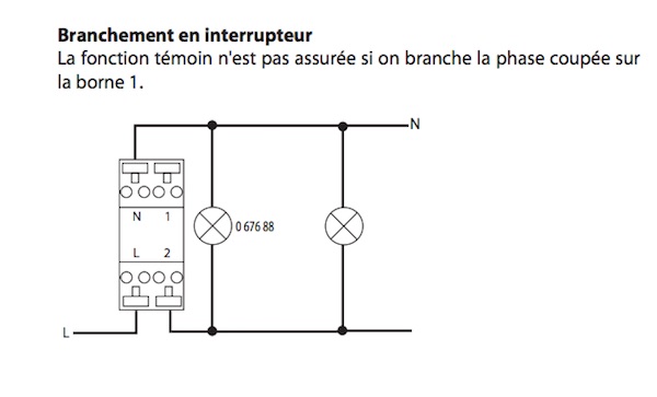 Schéma electrique bouton poussoir