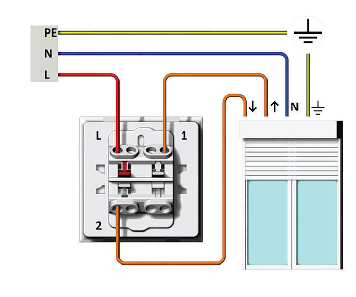 Schema electrique volet roulant avec interrupteur