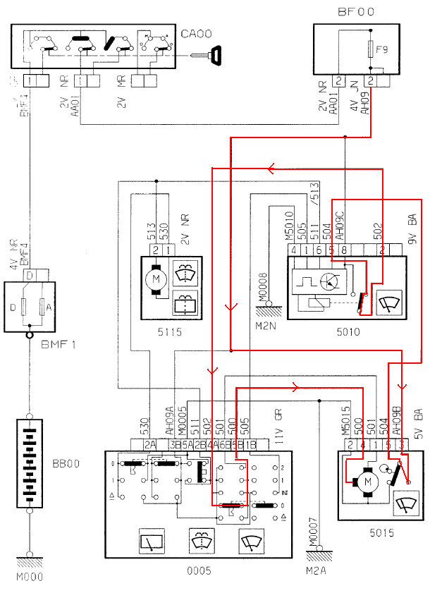 106 kid schema electrique