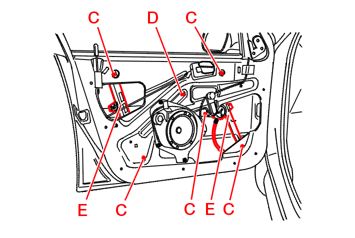 Schema electrique vitre 206