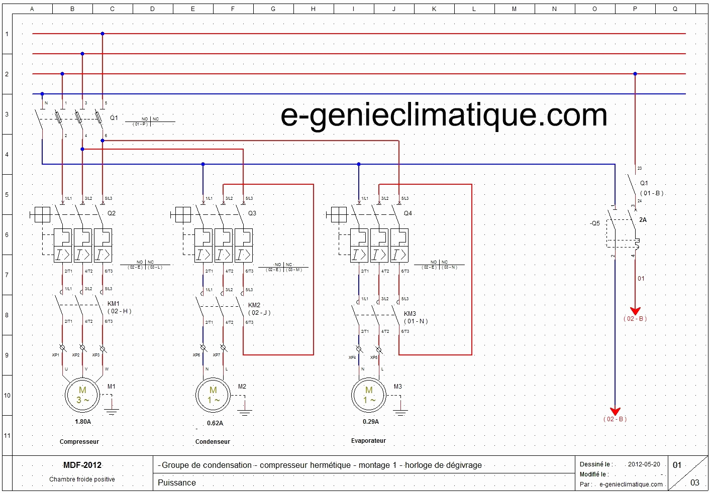 Schema electrique pour eclairage tracteur
