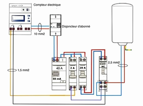 Schema electrique contacteur jour nuit lexman
