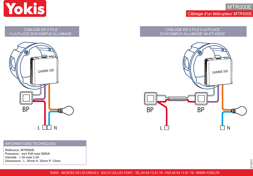 Schema electrique spot encastrable 12v avec va et vient