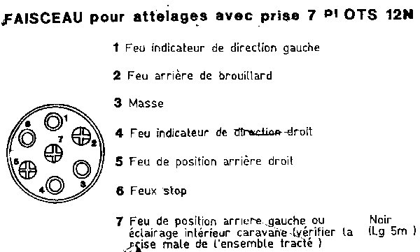 Schema electrique attelage prise male