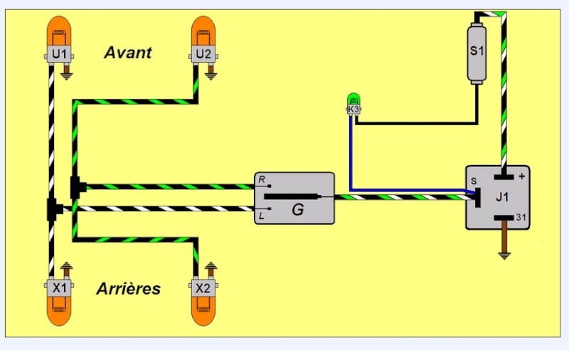 Schéma électrique clignotant