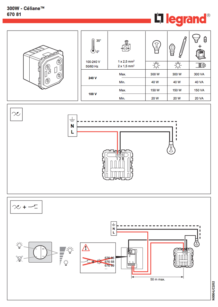 Schema electrique variateur de lumiere