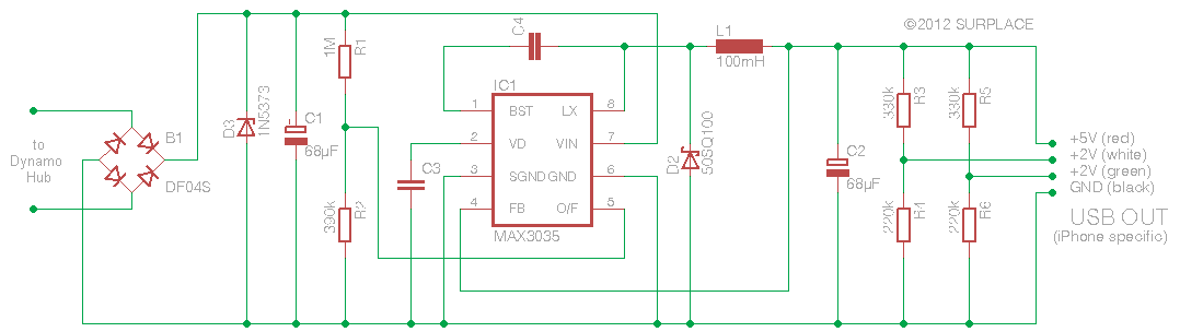 Schema electrique usb