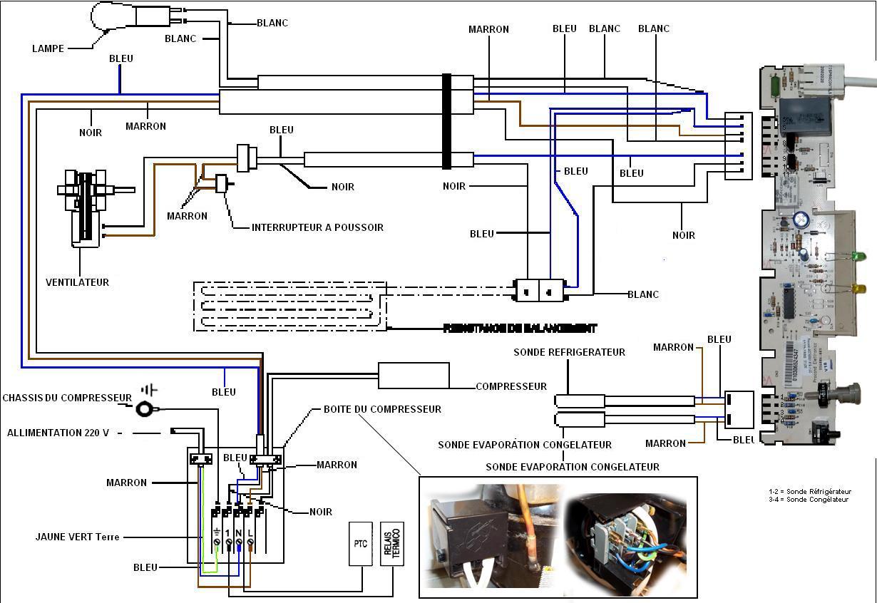 Schema electrique congélateur