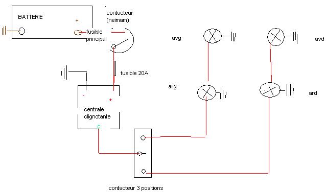 Schema electrique centrale clignotante