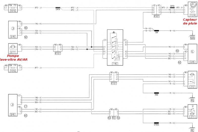 Schema electrique moteur essui glace twingo