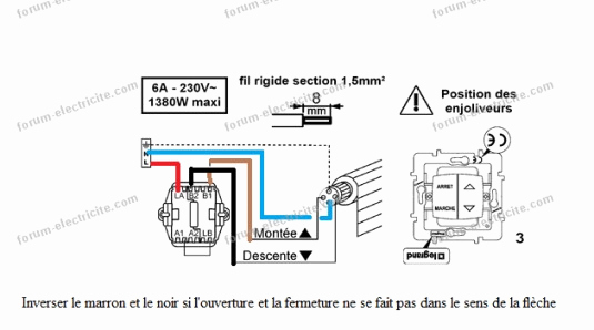 Schema electrique volet velux