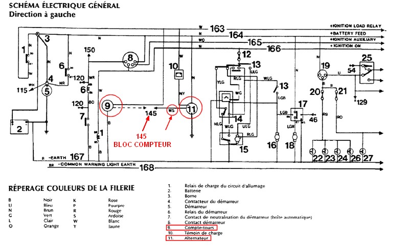 Schema electrique compte tour voiture
