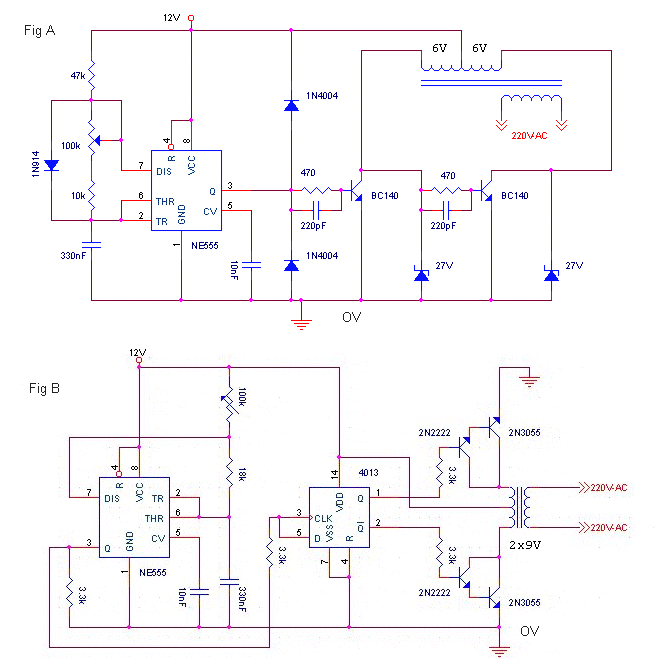 Schema electrique convertisseur 12v 220v