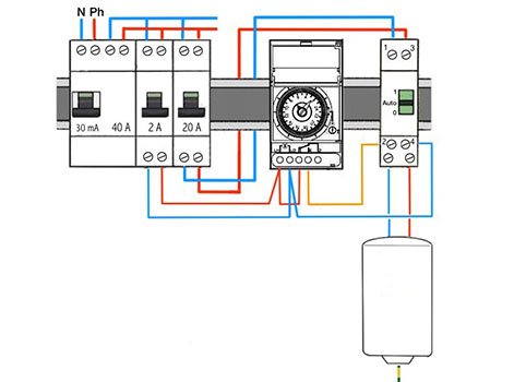 Schema electrique de l'horloge numerique