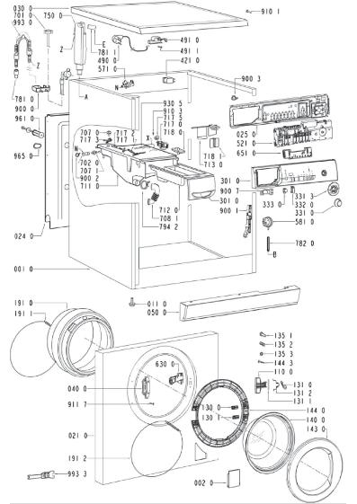Schema electrique seche linge laden amb3771