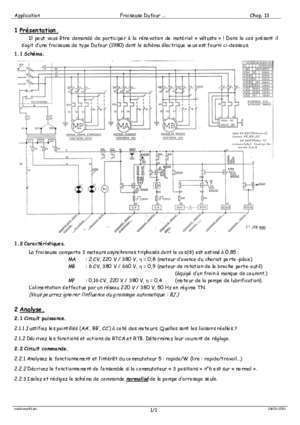 Schema electrique fraiseuse dufour f51