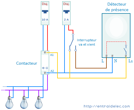 Detecteur de mouvement schema electrique