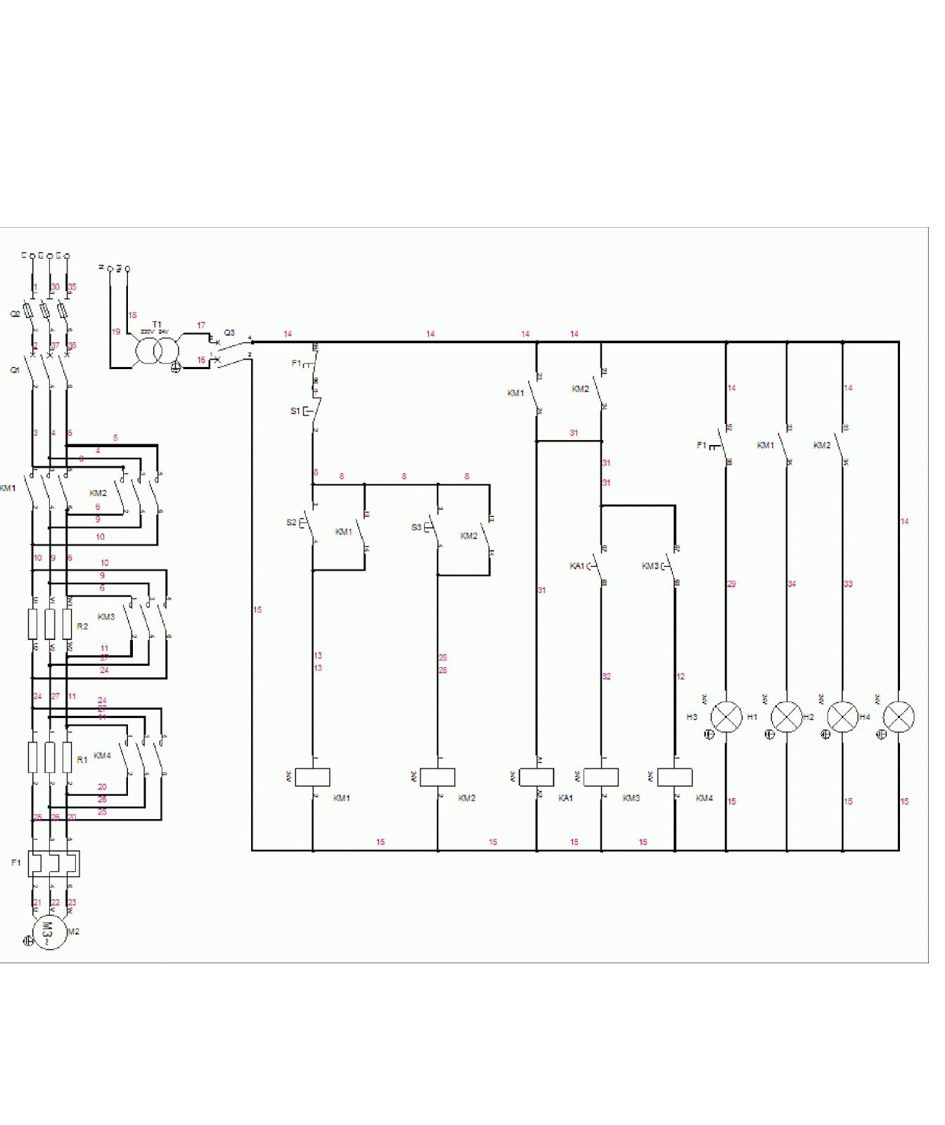 Schema electrique demarrage moteur deux sens de marche