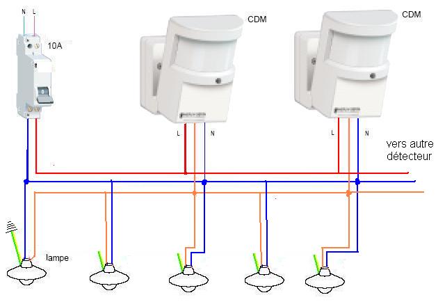 Detecteur de mouvement schema électrique