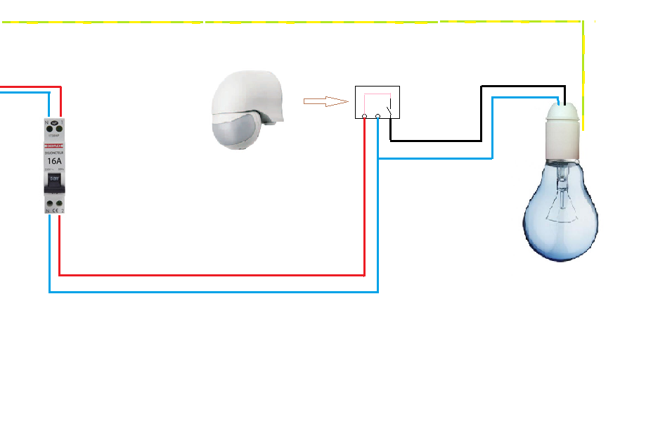 Detecteur de mouvement schema électrique